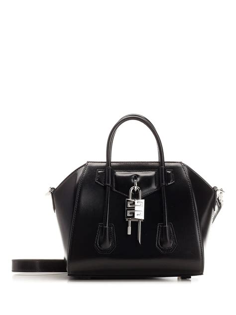 givenchy mini antigona black|mini antigona lock denim tote bag.